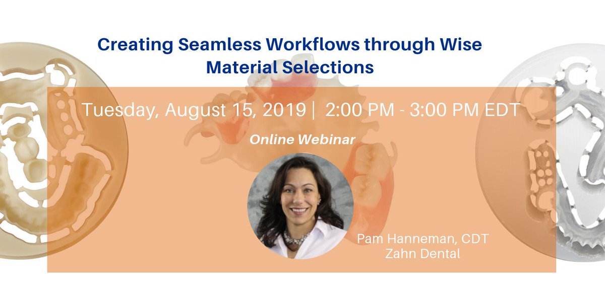 ZahnDental's tweet photo. Join Pamela Hanneman, CDT and Education Manager at Zahn Dental to learn how to identify the true material needs of your doctors by understanding the indications for use, strength and esthetics from Zahn dental’s Zirlux product portfolio. Register: https://t.co/P0Vev2aoj8 https://t.co/CoGNvMaioe