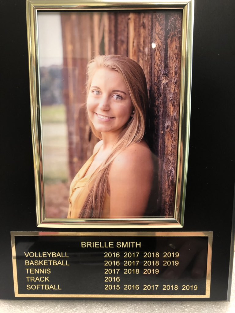 GlenwoodRams's tweet photo. 32 combined varsity letters for Brielle Smith (17) &amp; Brooklyn Taylor (15)! Congratulations &amp; THANK YOU for being multi-sport student-athletes! Who will be the next 12th letter award winner to go in the trophy case? https://t.co/ov70zCF19D