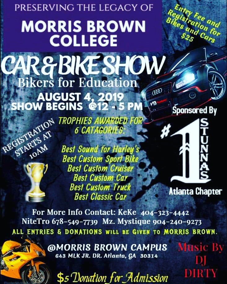 officialnosmsc's tweet photo. OUR BROTHER DEAN KJ aka THE BIKER PREZ IS HOLDING IT DOWN FOR MORRIS BROWN COLLEGE WITH THEIR BIKE AND CAR WASH EVENT. BE SURE TO GET WITH THE CHAPTERS PRO FOR FURTHER DEETS! #OFFICIALNOSMSC #ITSNOTJUSTACLUBITSAWAYOFLIFE #NOS #NOS4LIFE #ONEVOICEONEVISION #ATLANTACHAPTER https://t.co/hdooRXaMqq