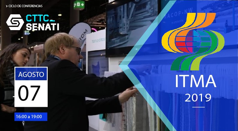 TextilCentro's tweet photo. #Tendencias #tecnológicas en el #sector #textil #confecciones #ITMA2019.
Av. Alfredo Mendiola 3520, Independencia / Auditorio Principal de Senati
GRATUITO ( Previo registro).
REGISTRO: https://t.co/Gw4FpDHNQJ
Enviar un correo a comercial-cttc@senati.edu.pe
Las vacantes  limitadas https://t.co/FqKsouagOv