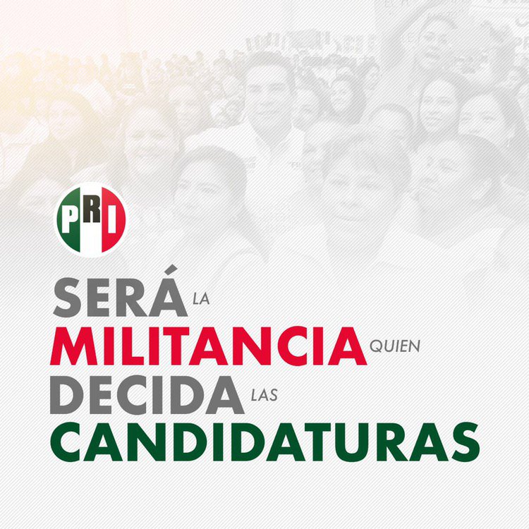 alitomorenoc's tweet photo. La militancia es la que debe tomar las decisiones fundamentales del PRI, por ello propongo darle un gran empoderamiento, que ella sea quien decida las candidaturas a los cargos de elección popular. #LaFuerzaDeTuVoto https://t.co/ey9qVgH5cV