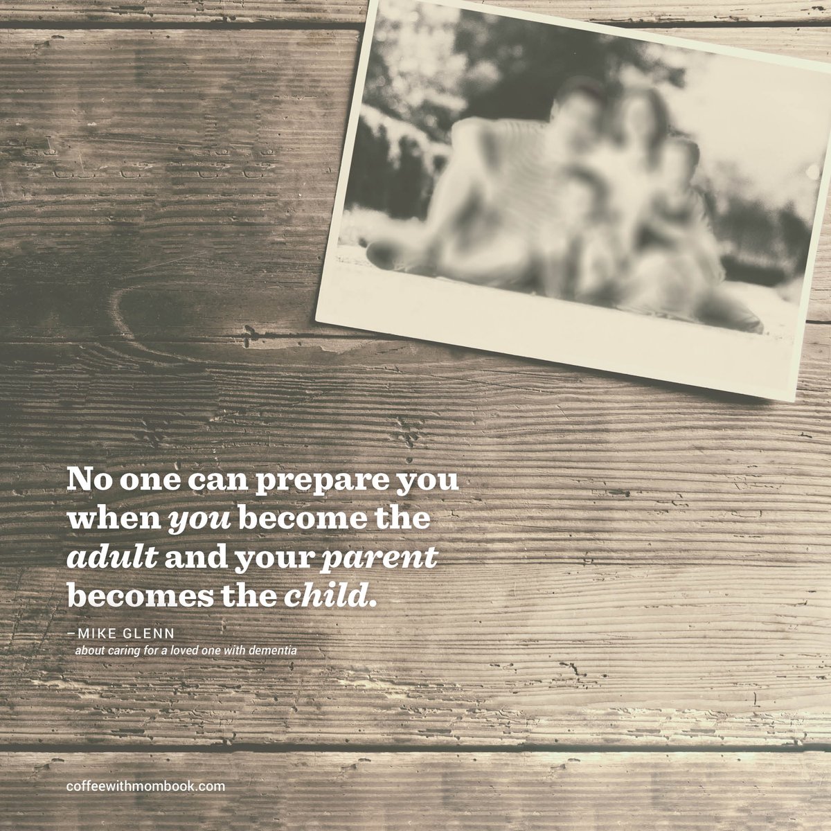 BHpub's tweet photo. "No one can prepare you when you become the adult and your parent becomes the child." #CoffeeWithMom https://t.co/Y3FY6VAQ7l