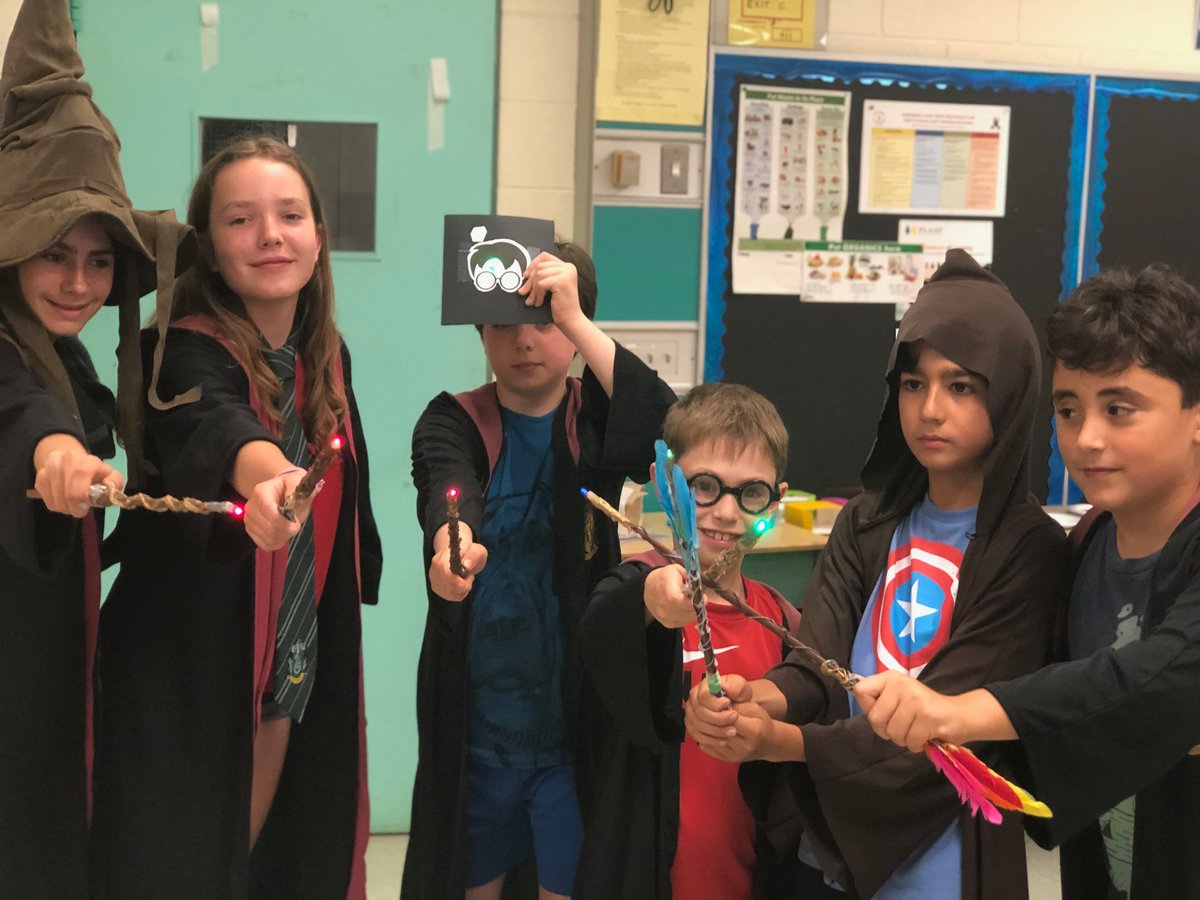 codeithacks's tweet photo. Ever wish you could go to Hogwarts? 
Our campers got the chance during our Harry Potter STEM camp! 
An amazing experience coding their personal sorting hats and creating their wands!
#harrypotter #STEMeducation #engineering #SummerCamp https://t.co/yIhOFrQXdJ