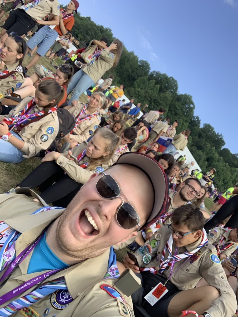 WorkingMyTicket's tweet photo. Ready for the @2019_wsj opening show at the @BechtelSummit stadium.  Another great world scouting experience has begun. #ScoutForLife #ScoutJamboree #BePrepared https://t.co/RanasvGKeR