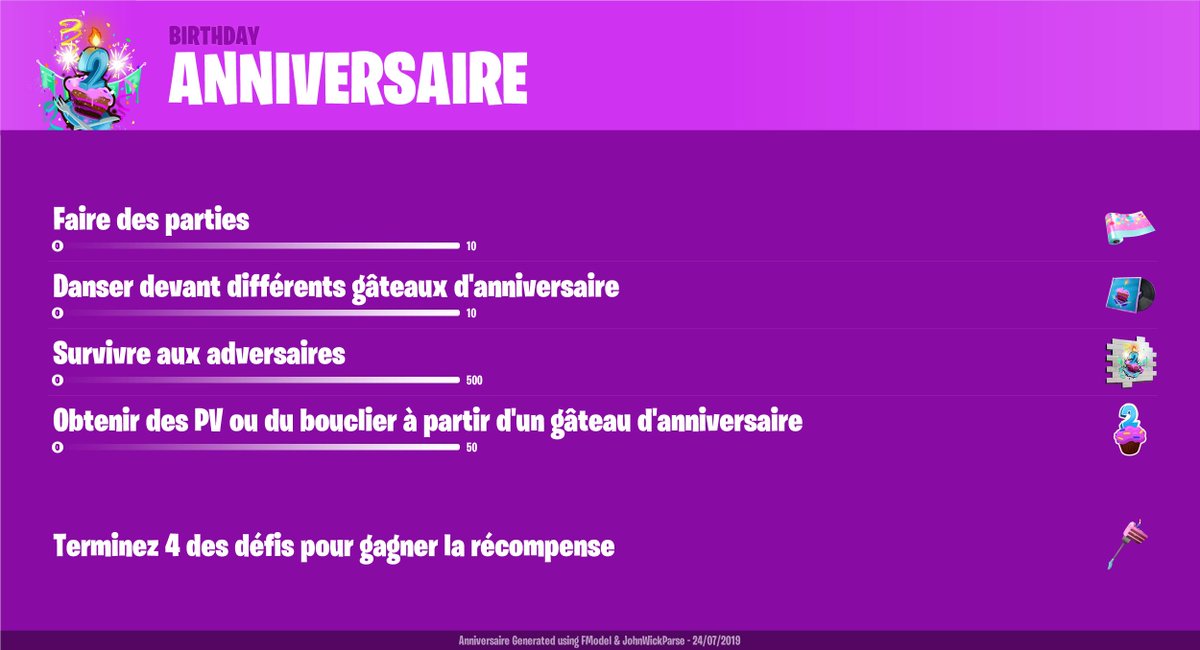 Zatheo French Fortnite Leaker Rappel Les Defis Anniversaire Qui Arriveront Le 25 Juillet