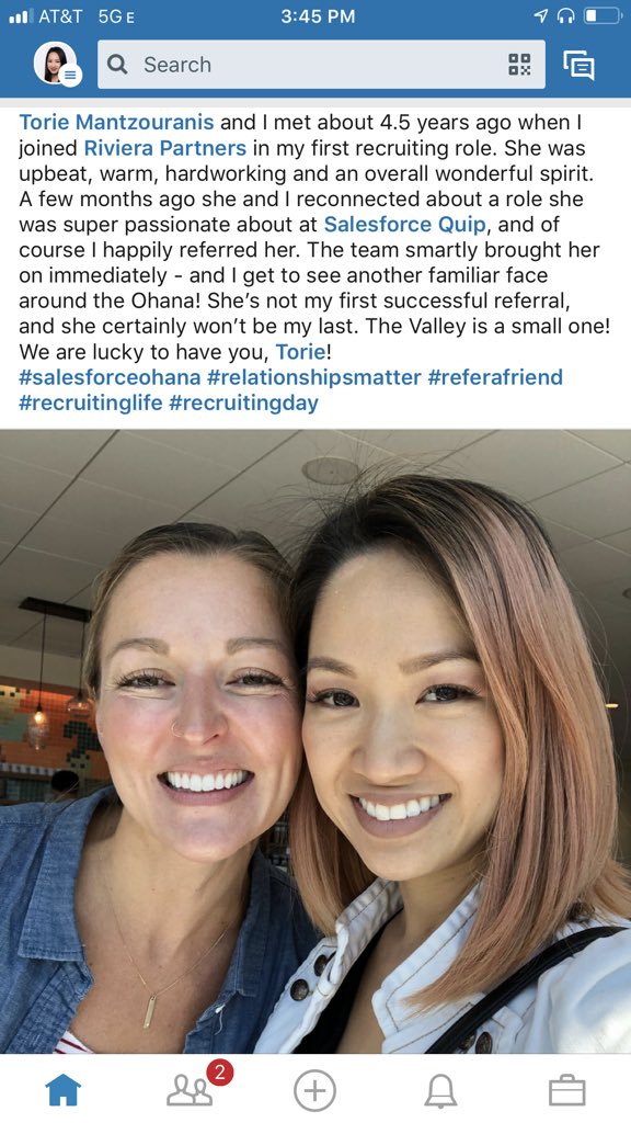 TutramN's tweet photo. The Valley is a small one - growing the @salesforce Ohana! You may be next 😜 #relationshipsmatter #salesforce #salesforceohana #lifeatsalesforce #recruiting  @RiviTeam @quip 

@salesforcejobs https://t.co/uSePIuRkLY