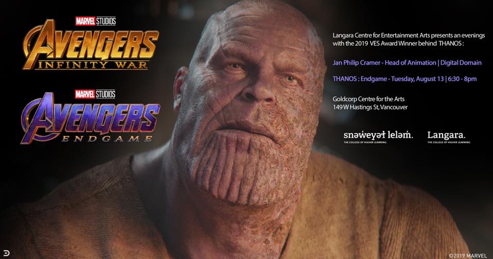 CentEntArtsPete's tweet photo. .@langaracollege Centre for Entertainment Arts is proud to host @janphilipcramer to speak about his work on  Avengers Endgame - the biggest selling movie of all time - on August 13th at SFU Goldcorp.  Get your tickets now! 

https://t.co/pOVQtU1C8t 
#vfx #3d #students #vancouver https://t.co/X3nko31gjY