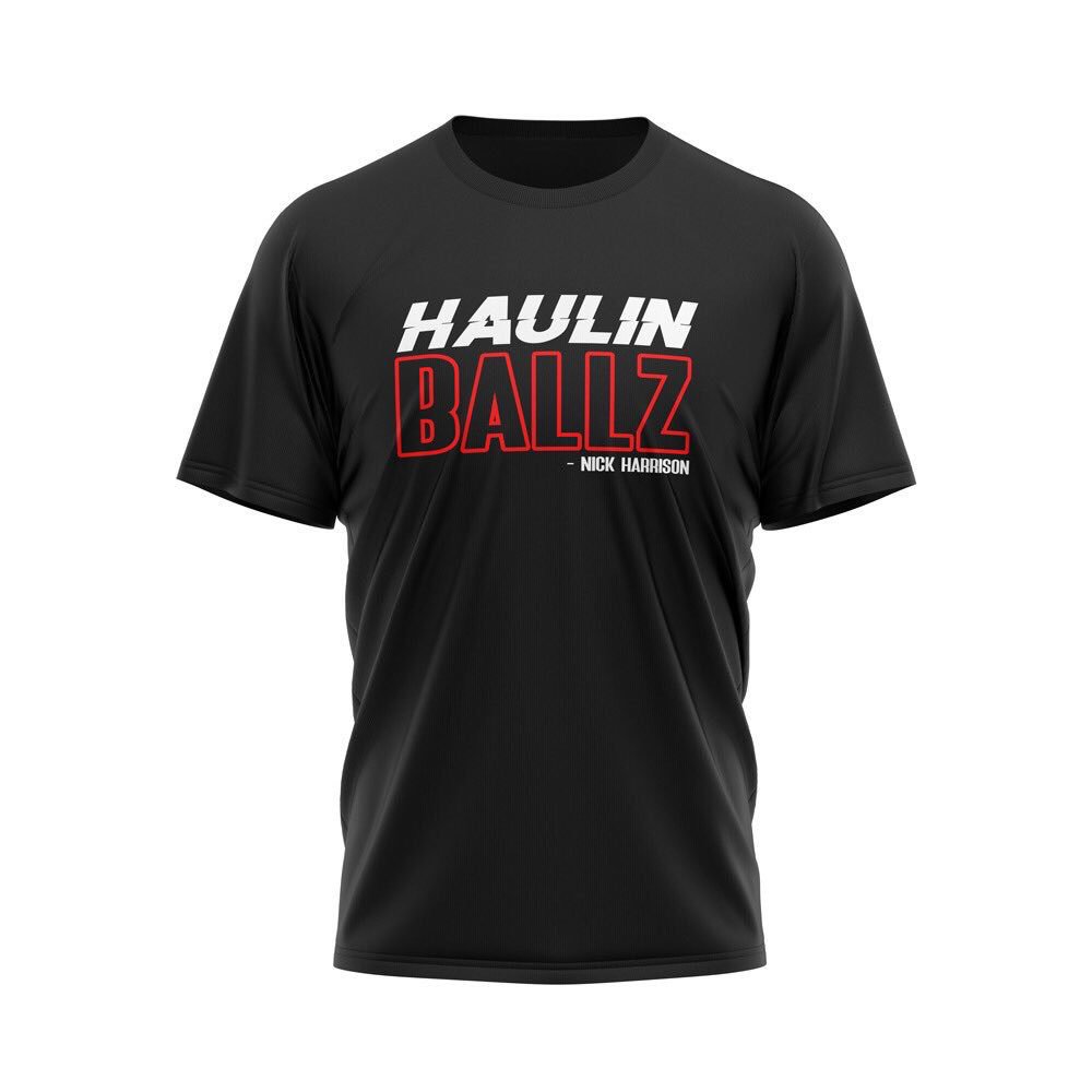 KauligRacing's tweet photo. Check out the shirt that everyone @KauligRacing will be wearing Saturday during the #USCellular250 to honor Nick Harrison. For a limited time you can purchase one to honor him too. All proceeds will go to the Nick Harrison Scholarship Fund. Purchase here: https://t.co/gFpyD5XGY3 https://t.co/ip14xsXuC3