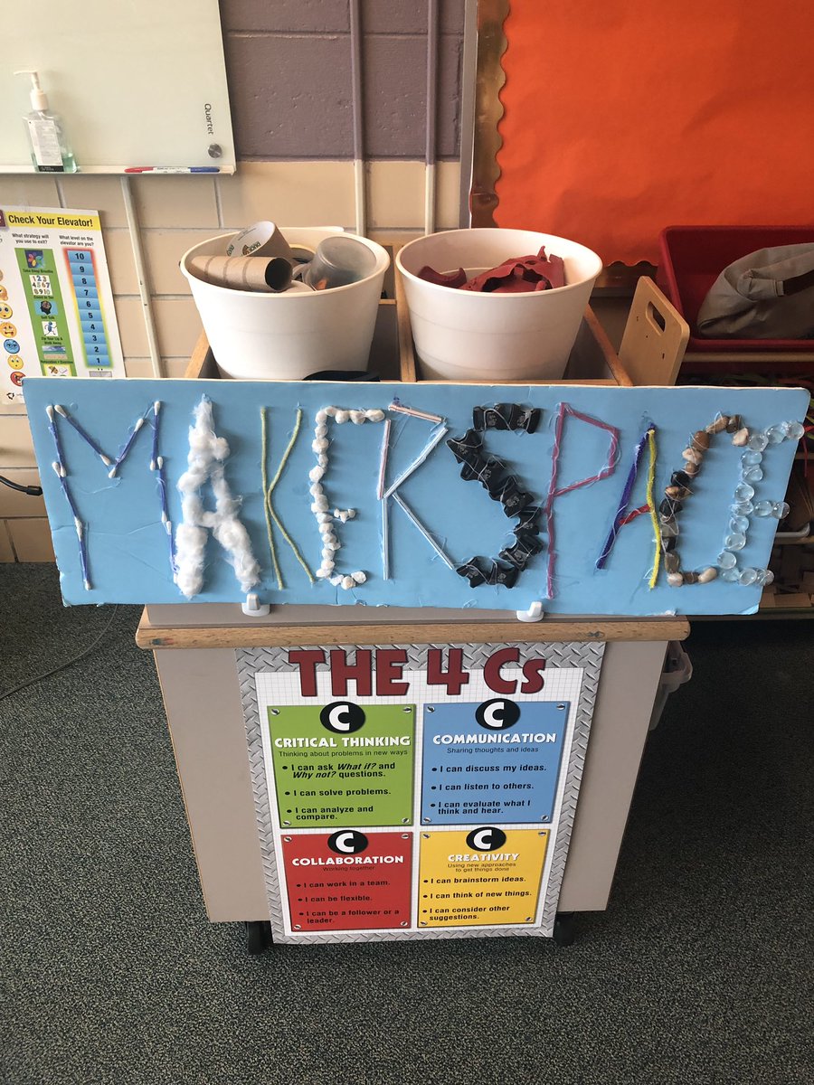 STEMphanieTime's tweet photo. My moveable #MakerSpace is coming along nicely. Just need to finish adding the rest of my labels made by @MsArtastic. My Makerspace sign was created by my last years students. @_makersmovement @Makerspaces_com @dailystem @MakerEduCollect @MakerEdOrg @make #recycling https://t.co/6sTCOYgtKD