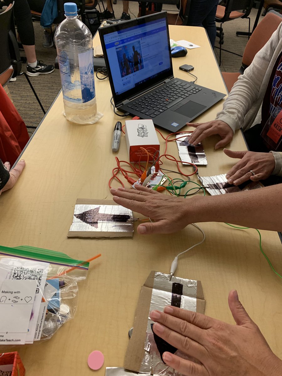 DesignMakeTeach's tweet photo. Super awesome @makeymakey fun w/ Smithsonian @airandspace Teacher Innovator Institute today #TII19 #TII2019 #MakerEd https://t.co/MA7P1Pi5QI
