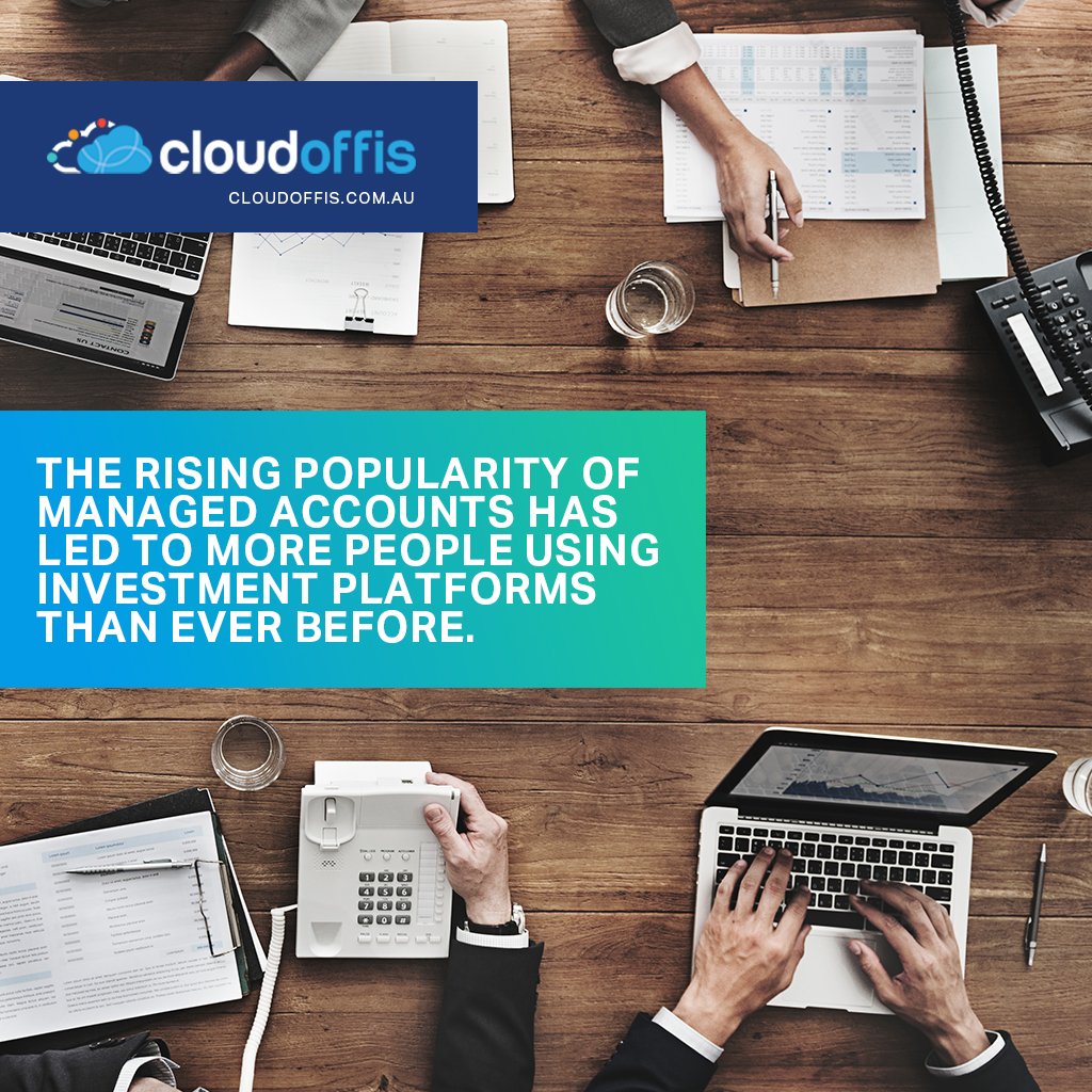 cloudoffis's tweet photo. The rising popularity of managed accounts has led to more people using investment platforms than ever before.
Want more info? Go => https://t.co/zixmXYx6M6
#managedaccounts #investmentplatforms #automation #accounting #software #qualityaudits #superannuation #cloudoffis #SMSF https://t.co/yztogO50eu