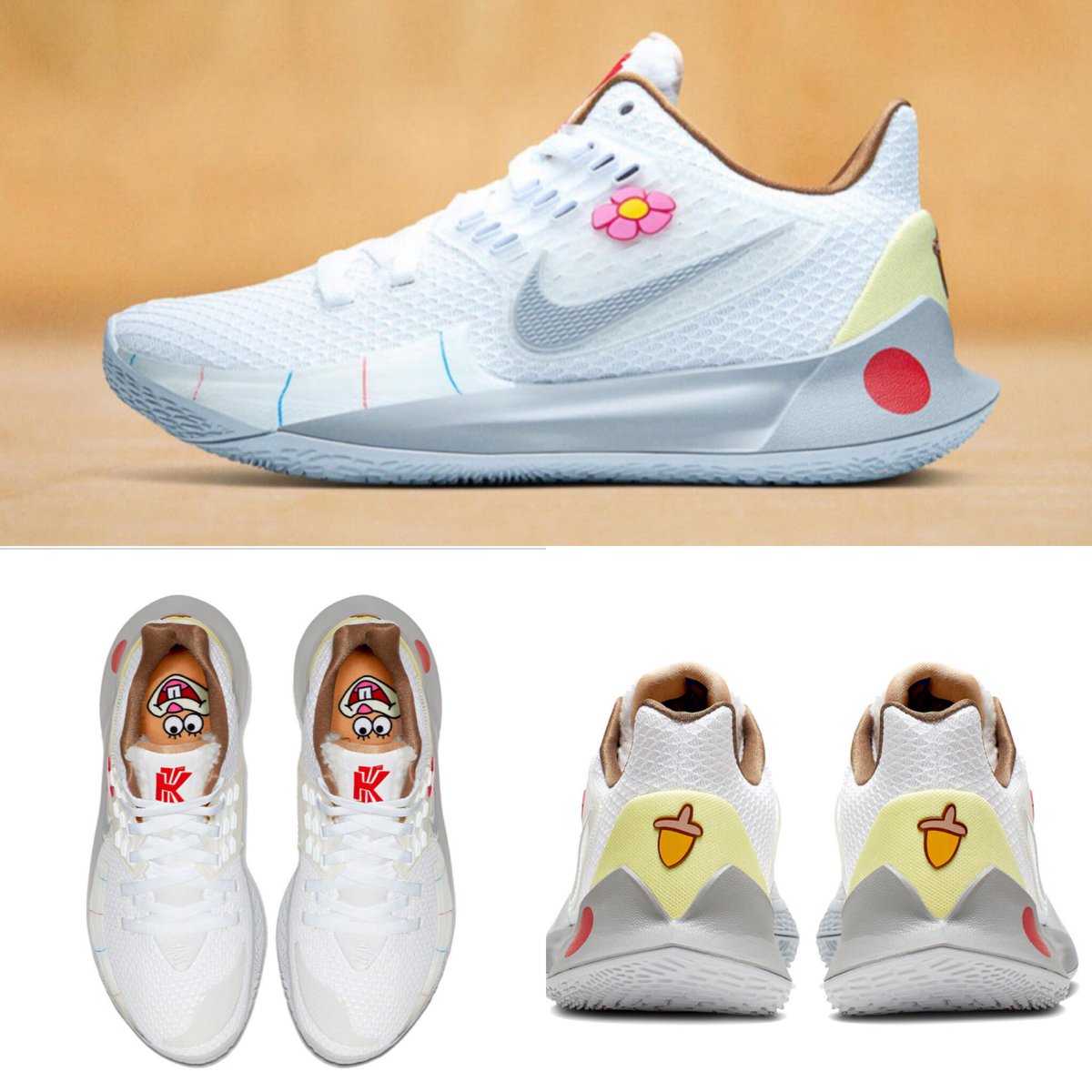 The new Spongebob Kyrie Irving edition shoes dropped today. They will be available for sale August 10th. If this post gets 100 retweets Sandy the Athletic Trainer will sport these at WVHS this school year.