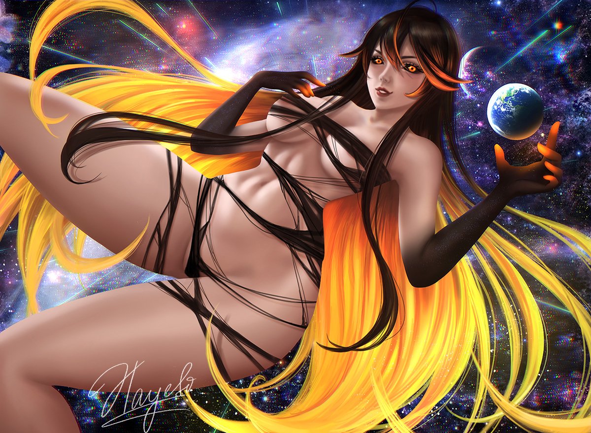 "Black Hole-Chan #fanart #art #artist #digitalart #drawing #illustrati...