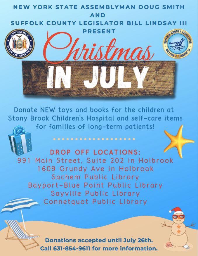 LegislatorBL3's tweet photo. ‼️Reminder‼️ We are still accepting donations up until July 26th for our Christmas in July event! Please see the flyer for more details as to how you can help. Thank you for supporting our community!
#LD8 #AD5 #GiveBack #ChristmasInJuly #Community https://t.co/oN38U7hnCK
