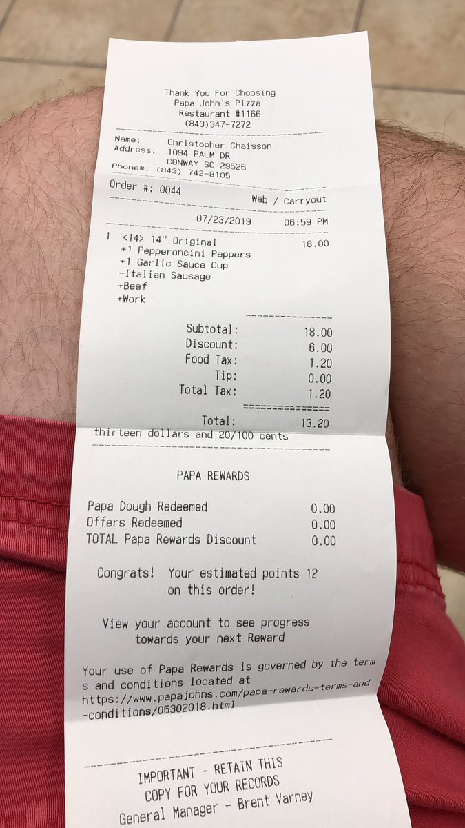 james_kolpin's tweet photo. @PapaJohns now they all arguing about weather or not I ordered it right and not remaking it.  Here’s proof it was ordered right! https://t.co/qD7qbMQpk2