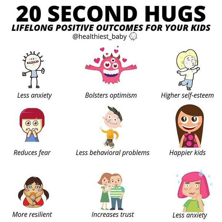 TaliseXavier's tweet photo. This Goes for Adults too!  Hug Your Child Today! 💖😍
#hug #feelgood #goodmom #gooddad #selfcare #motherofsix (so lots of hugs 😁) https://t.co/OXf2vB4aYv