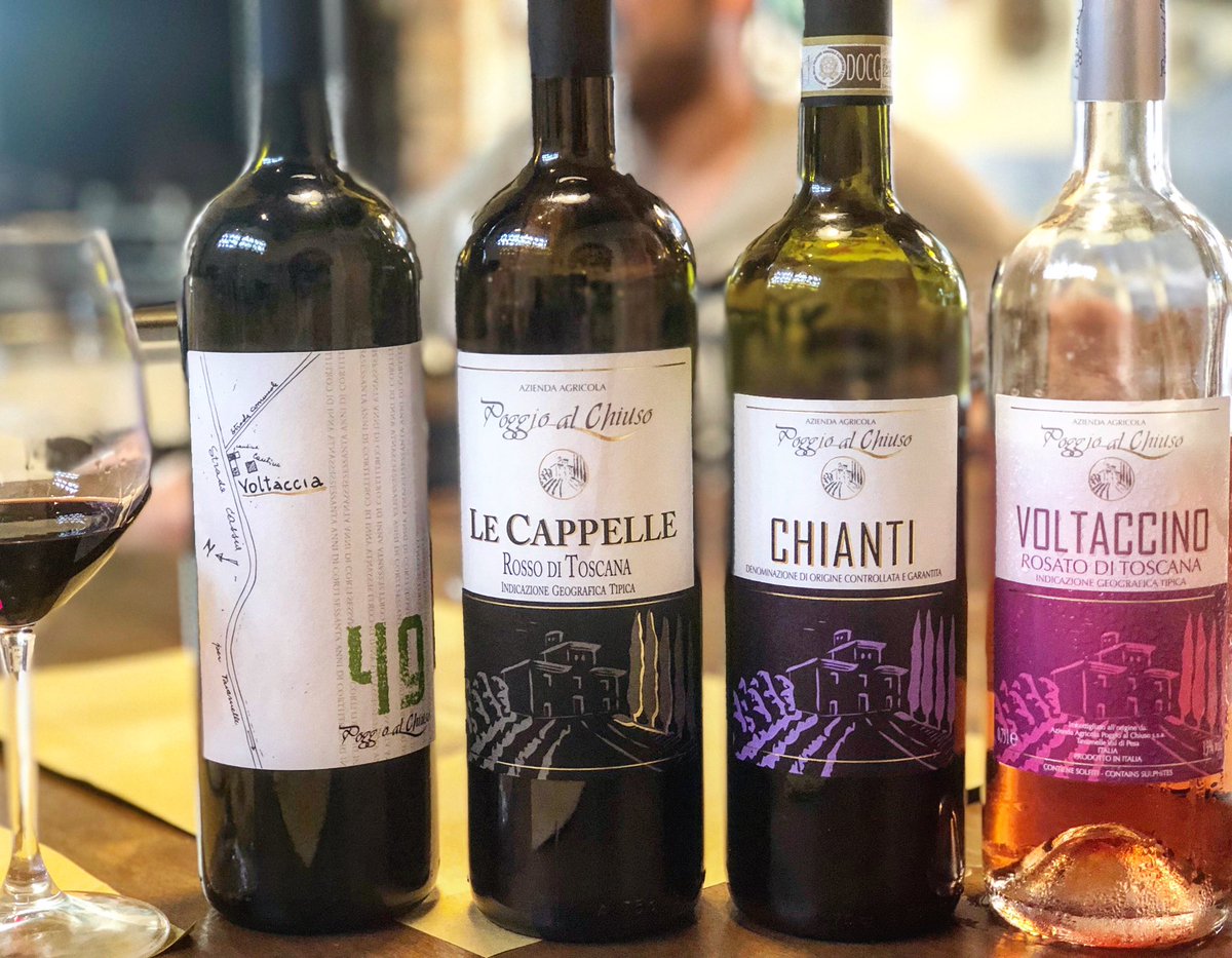 We tasted four wines from <a href="/PoggioalC/">PoggioalChiuso - Brothers in Wine</a> 🇮🇹 which would make for good #WiningHourChat 
.
🍷 Poggio Al Chiuso Voltaccino Rosato, Chianti, Le Cappelle Merlot Blend and Voltaccia 49 Merlot
.
We are currently on holiday, but still chatting informally! 
.
What’s in YOUR glass?
