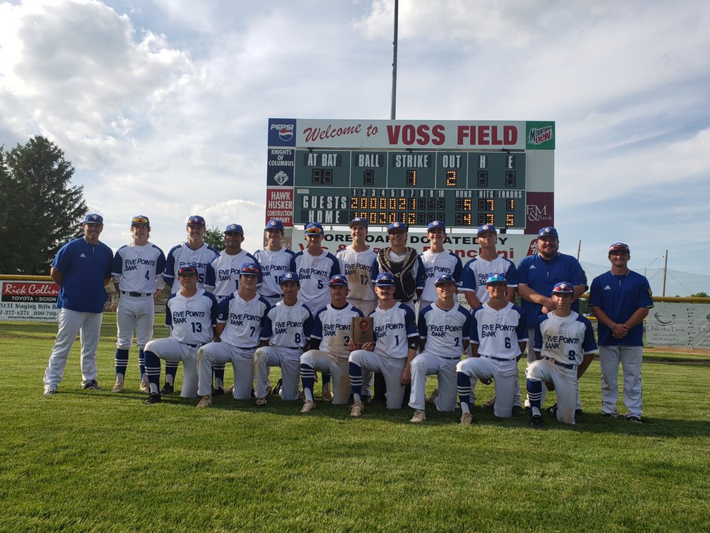 Grand Island Five Points Bank is your Area 6 District Champions! The Pointers finish the weekend 4-0 defeating Gretna 5-4 in the Championship game in South Sioux City. Stellar weekend of weekend of baseball, great team effort all around. #pointers #Statebound