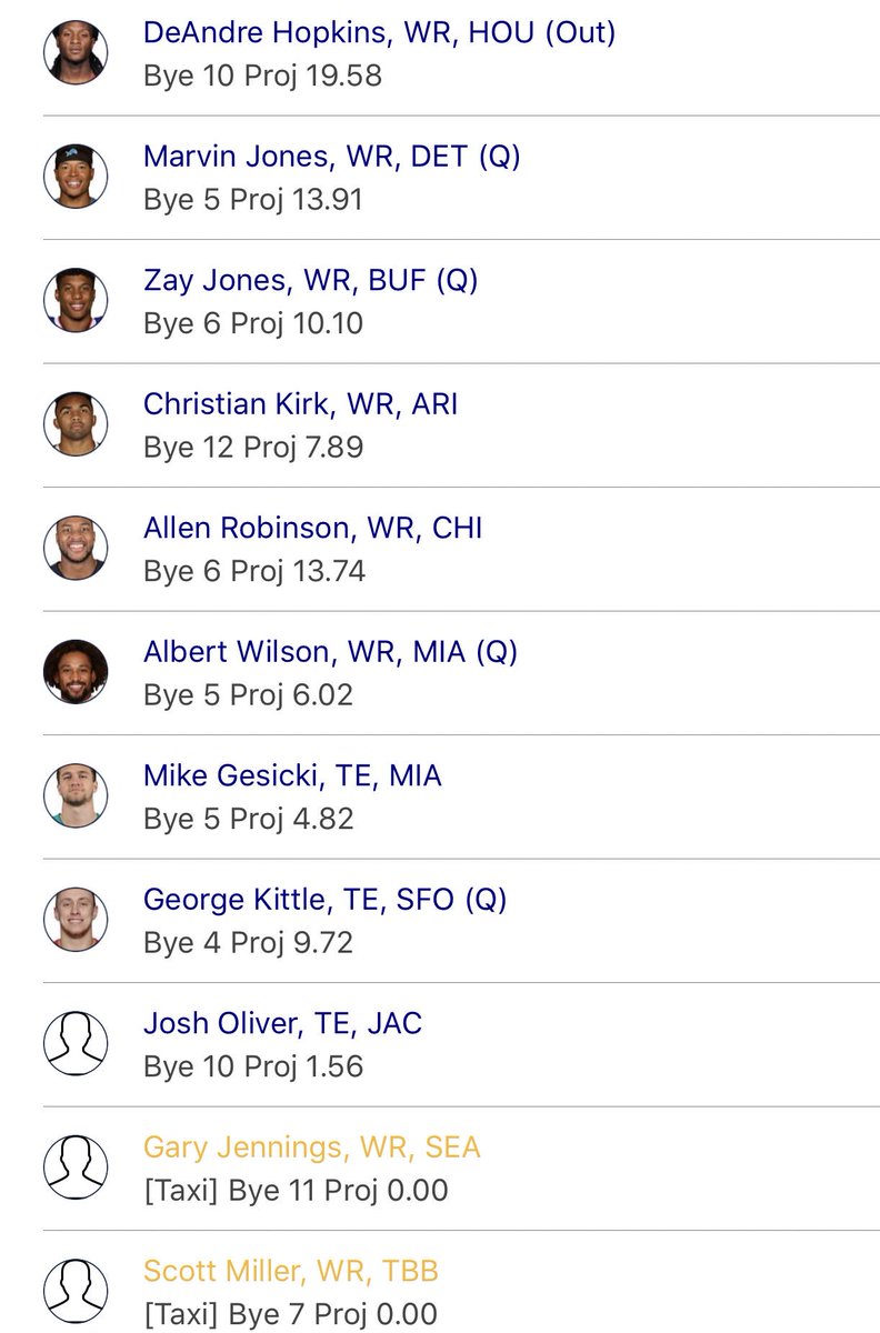 StachesStashes's tweet photo. @DynastyFF_KyleM 1qb, 2rb, 3wr, 1te, 2(nonsuper) flex

12 team PPR

going #0qb til week 1 https://t.co/UonaVWwsVI