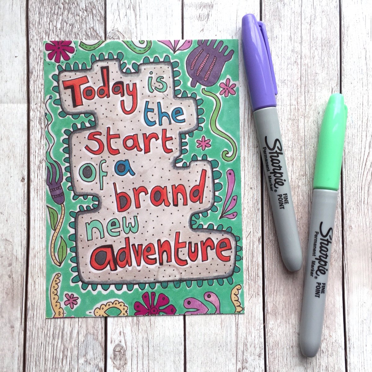 buck_lj's tweet photo. Self Care Postcard, Today Is The Start Of A Brand New Adventure, Motivational Quote, Wanderlust Card, New Job, Best Friend Card, Wall Art https://t.co/EEh3SXphFs #Slumbermonkey #Etsy #TypographicPrint https://t.co/5dJjkN4MaN