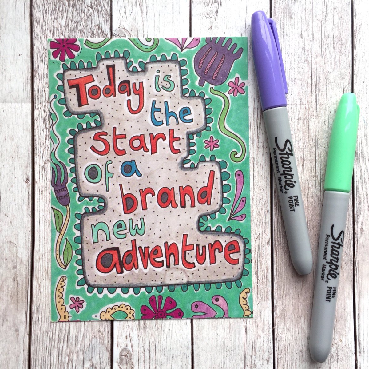 buck_lj's tweet photo. Self Care Postcard, Today Is The Start Of A Brand New Adventure, Motivational Quote, Wanderlust Card, New Job, Best Friend Card, Wall Art https://t.co/EEh3SXphFs #Slumbermonkey #Etsy #TypographicPrint https://t.co/5dJjkN4MaN