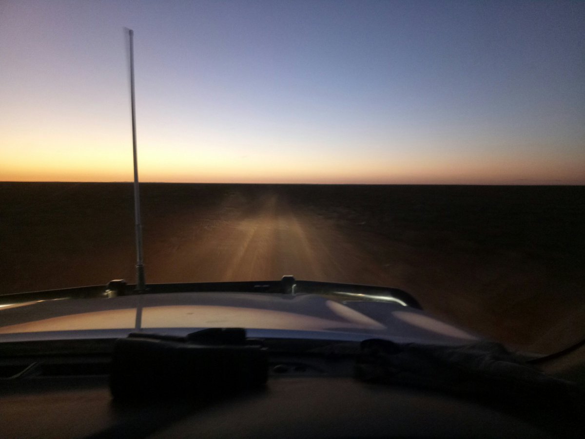 A warming sky for one of our volunteers on their way out to work at Boolcoomatta Reserve this morning. We promise that you don't always have to be up before dawn to volunteer with us! Photo: C Malcolm. @BushHeritageAus