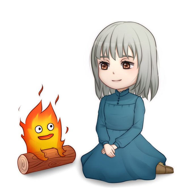 Кальцифер из ходячего замка картинки