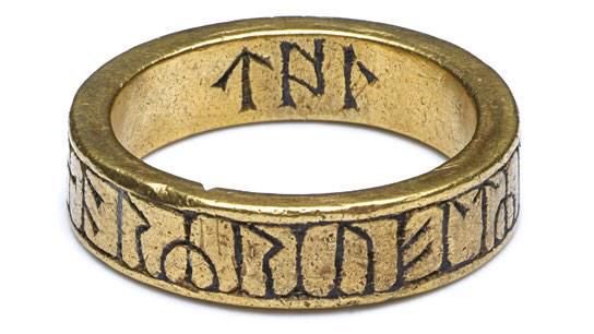 Anglo-Saxon gold ring engraved with a runic inscription. No doubt known to its owner as "my precious".