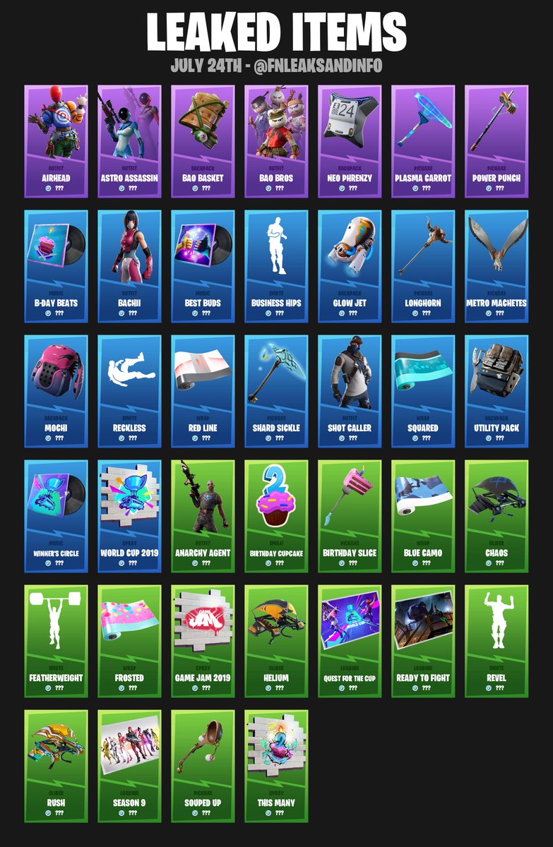 all items fortnite