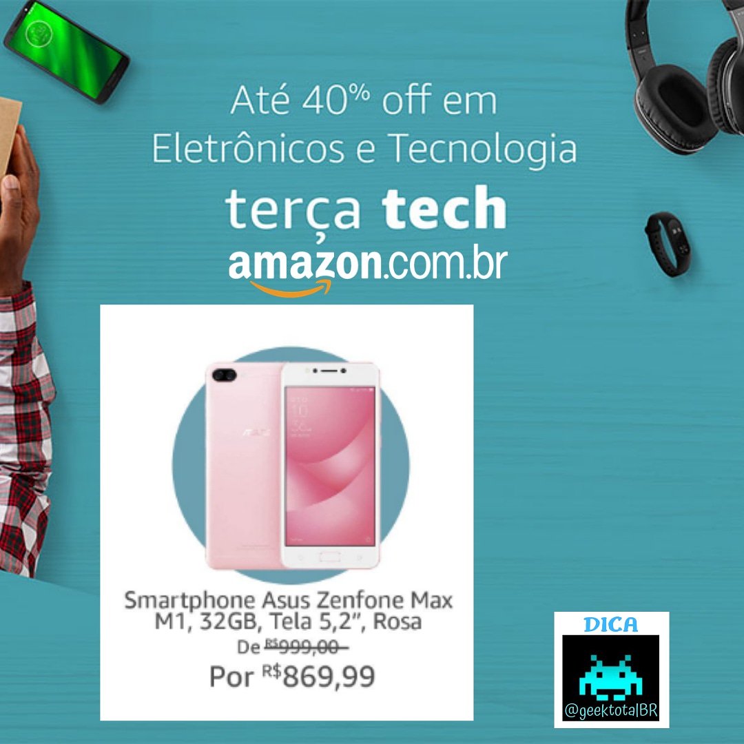 GeekTotalBR's tweet photo. *#TerçaTech*
⏳24 horas com 40% de desconto
Smartphone Asus Zenfone Max M1 32 GB 2 GB Tela de 5,2" Câmera Dual 13mp e 5mp Bateria 4100mah Rosa
Preço:R$869,73 & Frete GRÁTIS
> https://t.co/RBQqZdOzo9
#ofertadodia #amazonbr #promocao #celular #smarthphone #zenfone #zenfonemax https://t.co/EcK4mX1lC5