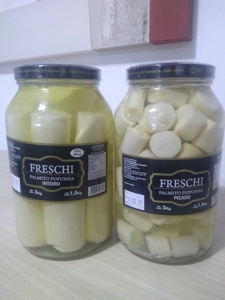 PConservas's tweet image. #Palmarpalmitoeconservas ,  informamos nossas ofertas:

🌴 Palmito Freschi Tolete, 1.8 kg $49,00

🌴 Palmito Freschi MeioTolete, 1.8 kg $40,00

🌴 Palmito Freschi Tolete 300g $13,00

WhatsApp (19)98106-1083.

"Palmar" Nosso prazer é entregar !