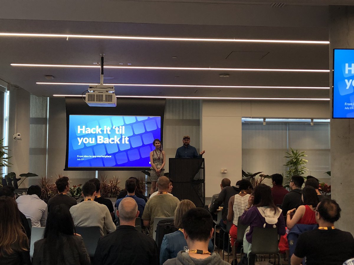 eakinsey's tweet image. What an awesome kickoff! Kudos to @rea_loretta and @alexscottco for putting together a terrific meetup for the first Slack Platform Community: SF event! #SlackConnected #SlackPlatform #SPCSF