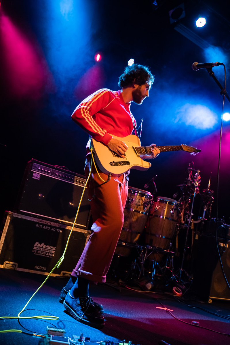 worldchampionau's tweet photo. Huge vibes last night playing at the @Metro_Theatre with @FriendlyFires 😈 Special shoutout to Luke Davison Luke Davison of @ThePreatures for saving our butts and filling in for Julian Sudek at the last minute whilst Jules was recovering from a concussion 🙏❤️🙏  
📸Nathan Carol https://t.co/J8NEKmLPOW