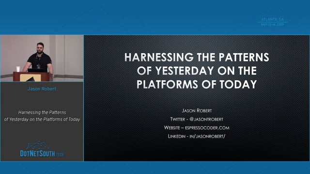 DotNetSouth's tweet image. New video from DotNetSouth 2019: &quot;Harnessing the Patterns of Yesterday on the Platforms of Today&quot; by Jason Robert @jasontrobert recallact.com/Zi2
@recallact