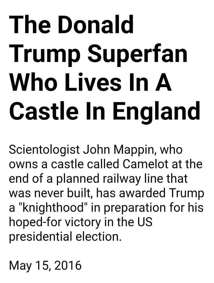John Mappin is a friend of Jacob Rees-Mogg, Boris Johnson's Minister for the 19th century, a Scientologist, proponent of fossil fuels and climate denier who lives with his Khazak wife in sinister Camelot Castle in Tintagel, a hotel cum recruiting ground for Scientology.
