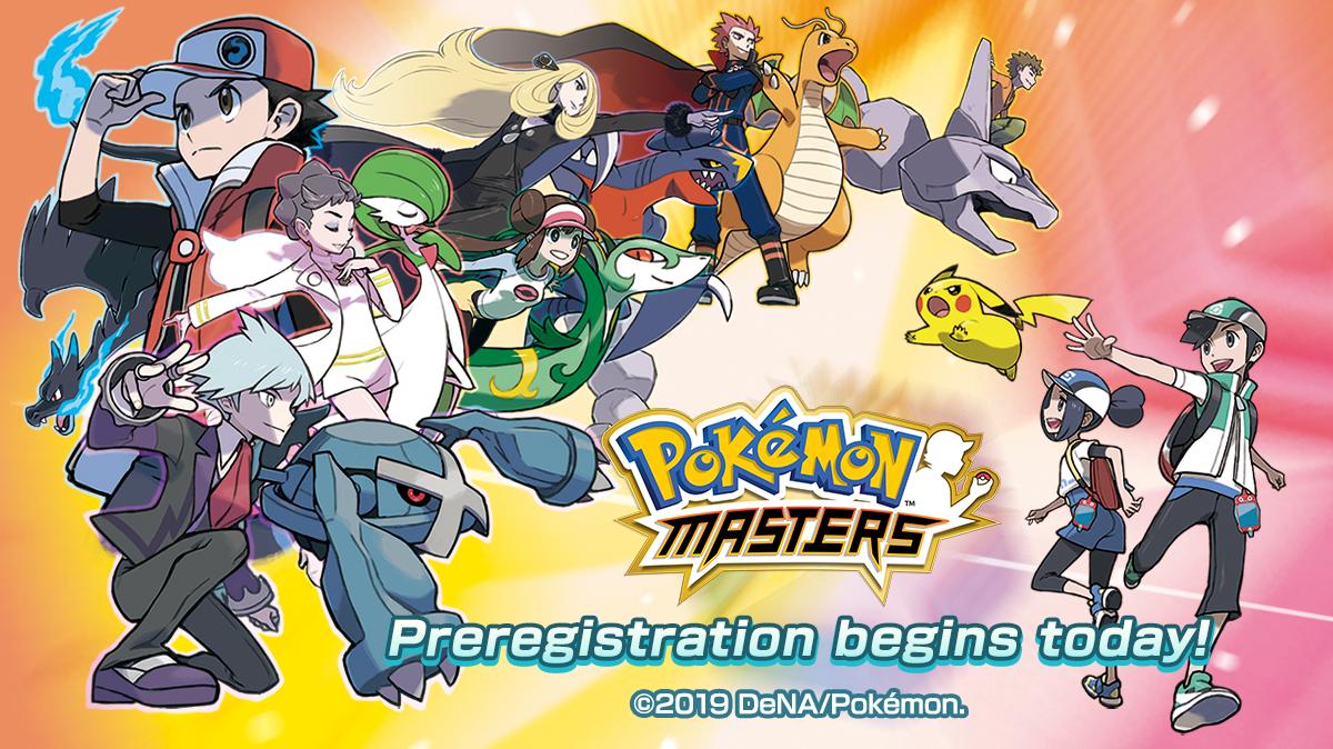 ／
📢 Pokémon Masters preregistration has begun!
＼ 

👇Follow the links below to preregister!
App Store: apple.co/2LB8duF
Google Play: bit.ly/32H1nJw

*Preregistration is being rolled-out gradually. Please check back later if it's not available.

#PokemonMasters