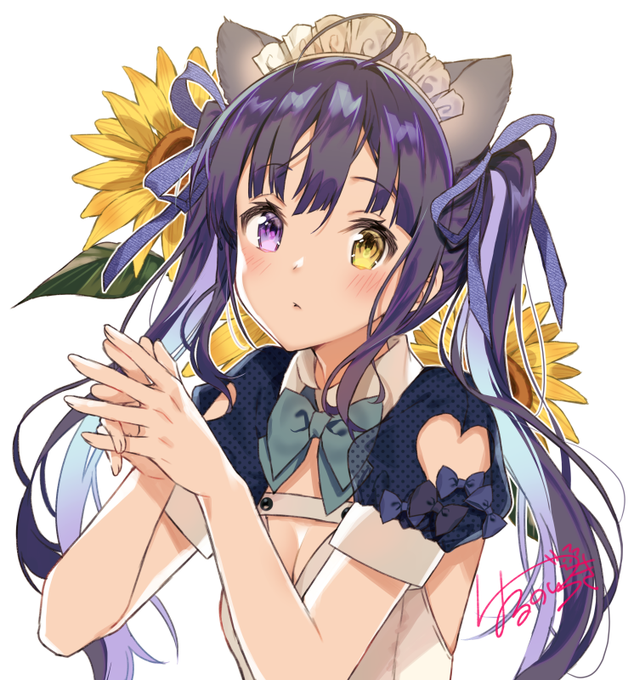 ひまわり🌻🌻
(コミケグッズの色紙の絵です) 