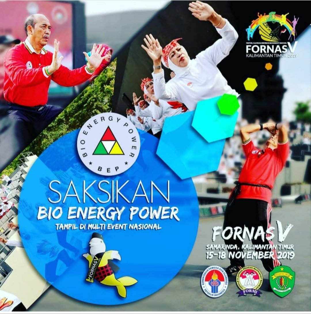 korminasional's tweet photo. SALAM SEHAT BUGAR GEMBIRA, LUAR BIASA 💞
.
Saksikan Festival Olahraga Rekreasi Masyarakat Nasional Ke V, 15-18 November 2019, Samarinda - KALTIM
.
#formi #forminasional #sehatbugargembira #indonesiabugar #olahragarekreasi #okk #opt #otkb https://t.co/OvzSXgk3fo