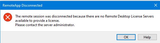 jenohr's tweet photo. anyone else getting this error when opening a remoteapp on Windows Virtual Desktop?  issue started this morning. https://t.co/Og11ENBgVp