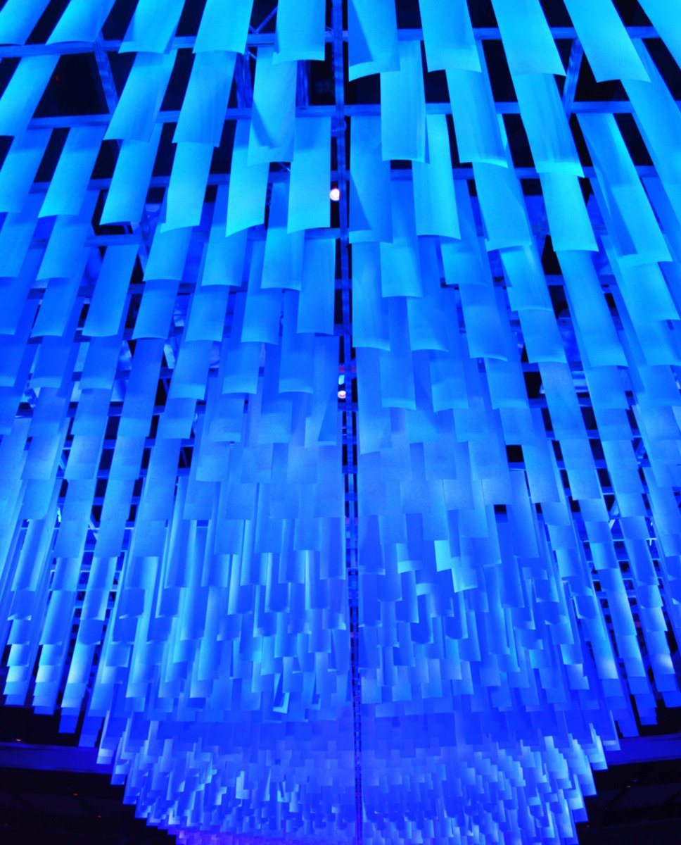 An upward look at the installation at the <a href="/Sanlam/">Sanlam</a> Future Leaders and Senior Managers Conference.

We love playing with light, colour and pattern in new and creative ways.