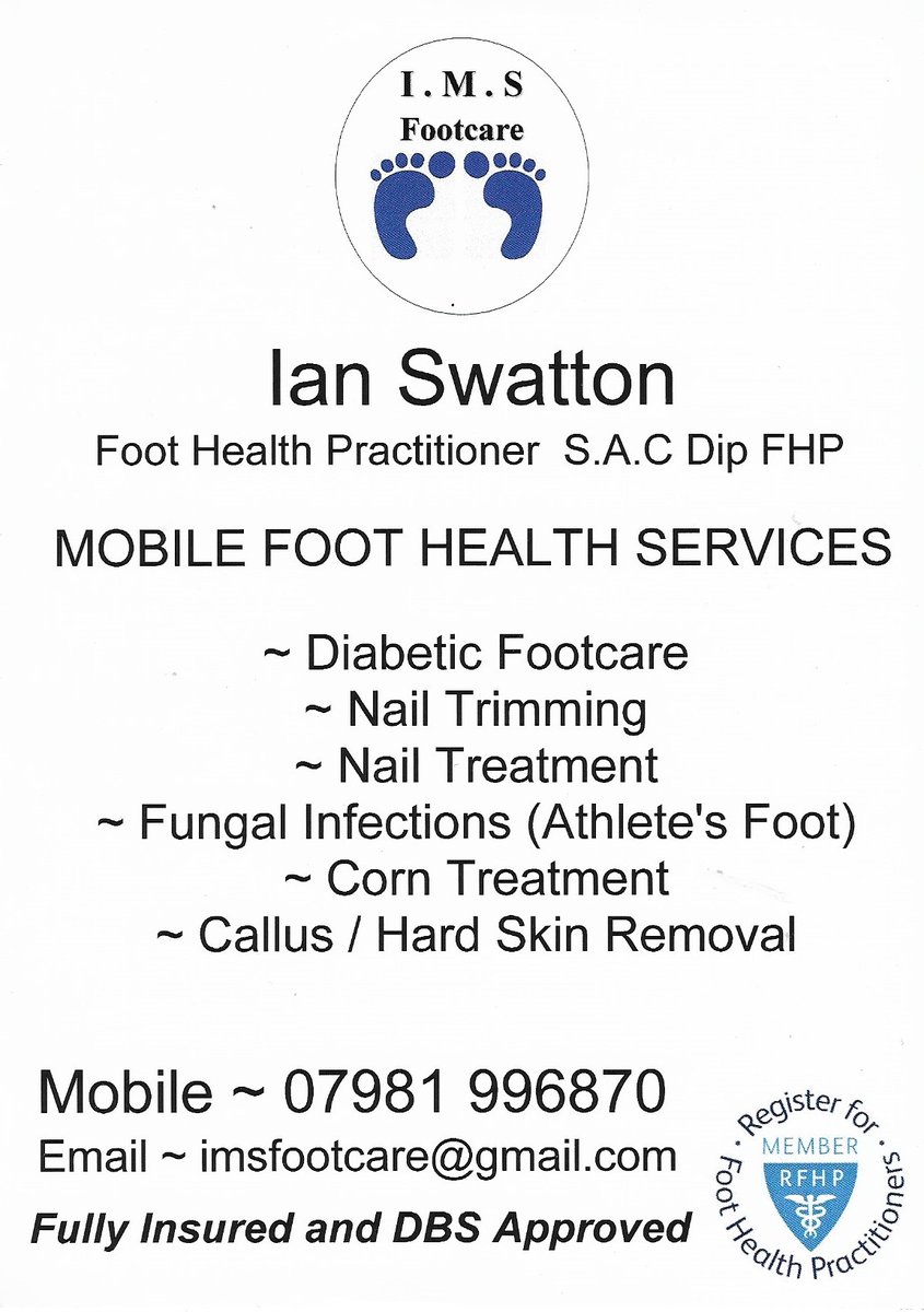 FootcareIms's tweet photo. @WFM_Matters @TayzPandE @MMorganAgencies @BS_Matters @ChepstowMatters @AutomotiveLcm @sjoth_official @HambrookUtd @HambrookSC @HambrookCC @FramptonRFC @FcFrampton @FcWinterbourne @BStokeUtd @CoalpitFC #Preseason #training is hard on your feet!Make sure you treat them well with regular check ups!See our @FootcareIms advert in @BS_Matters @WFM_Matters and book your mobile foot health check now!
#teamworkmakesthedreamwork Call Me now on 07981 996870 for more info #clubdiscounts https://t.co/N1Y8HkdES3