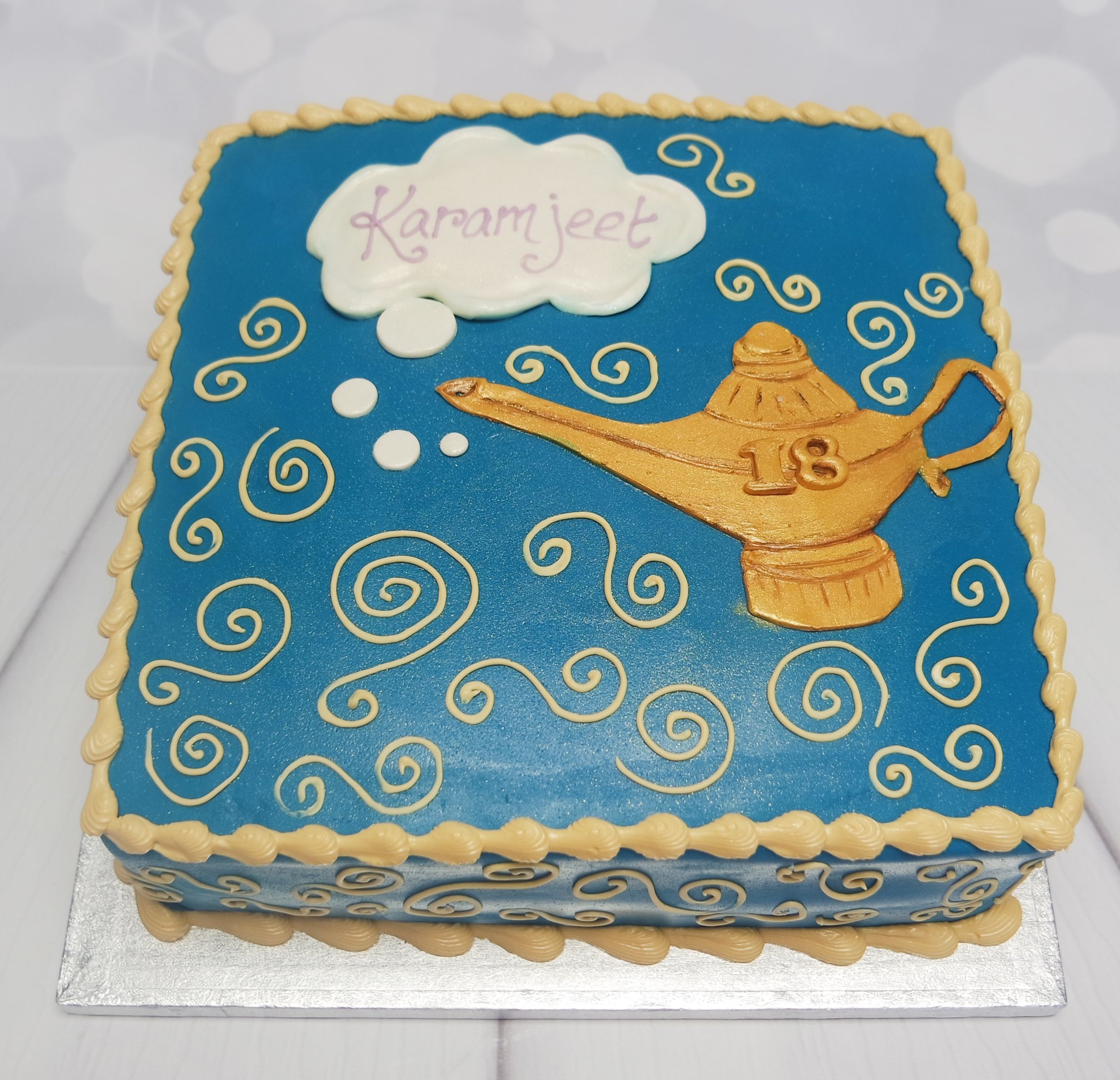 X \ Crafty Cakes على X: "An Aladdin themed cake for a special 18th birthday - make a wish! 🧞‍♂️ #bespokecakeexeter #birthdaycake #birthdaycakeexeter #18thbirthdaycake #aladdincake #aladdin #genieinthelamp #goldenlamp #makeawish #craftycakesexeter ...