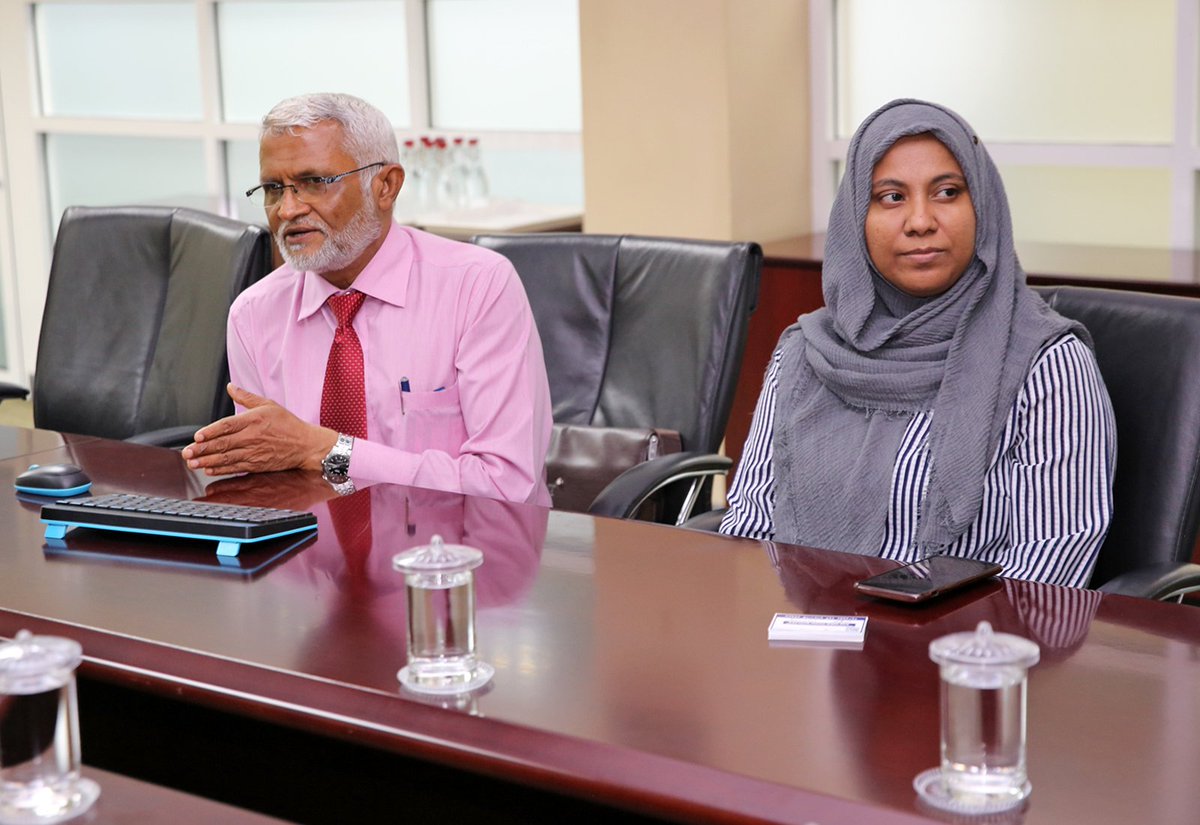 MNULibraries's tweet image. A very fruitful meeting was held with the Governor and other staff members of Maldives Monetary Authority (MMA) to introduce Saruna. We appreciate the time given and interest shown to share their writings and relevant articles under the ownership of MMA.
#MNULibraries #Saruna