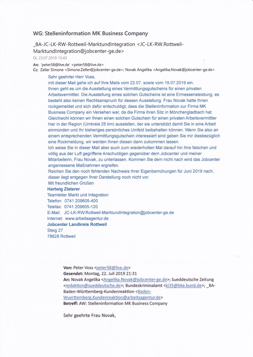 PeterGnter's tweet photo. @Agentur_Giessen jede Umzugsbereitschaft wird so massiv verhindert und jeder Versuch eine Arbeitsstelle zu bekommen ist von diesem Wohnort mit öffentlichen Verkehrsverbindungen in keiner Weise zu realisieren. https://t.co/aspsR4fTCL