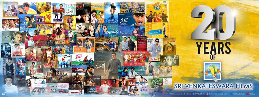 SVC_official's tweet photo. It's been 20 yrs since we started Sri Venkateswara Films. We are embarking on a special journey from today. We will be associating with like minded production houses at different levels of film making. Looking forward to many more successful years.
#20YearsForSriVenkateswaraFilms https://t.co/9JwNVRdfEs