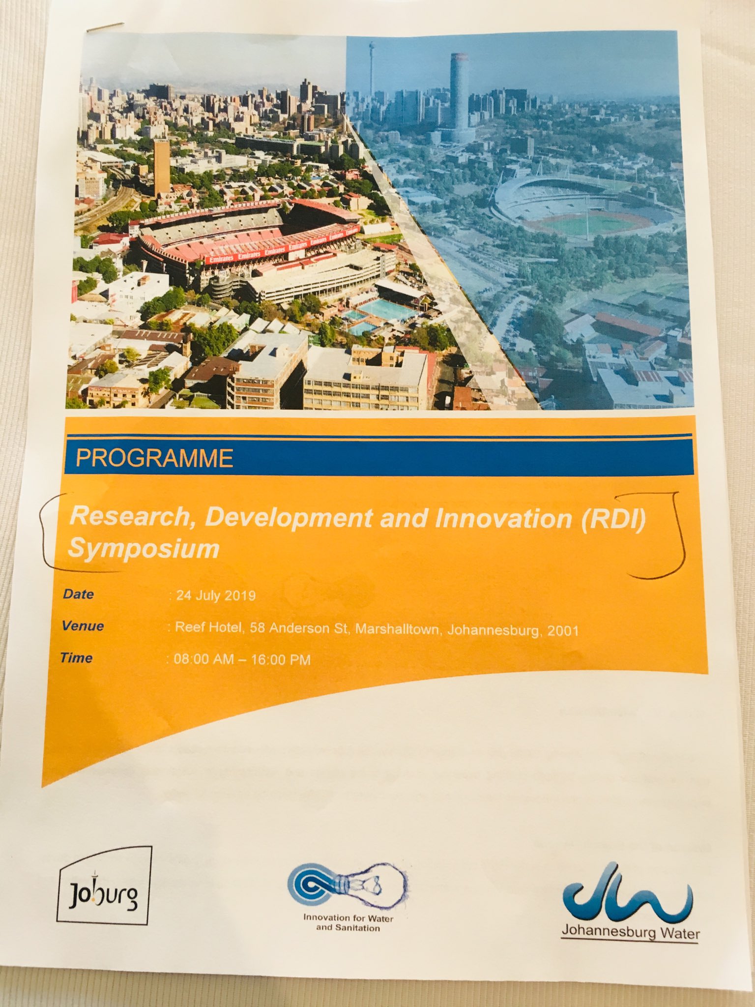 Johannesburg Water on Twitter "JWRDIsymposium Johannesburg Water is