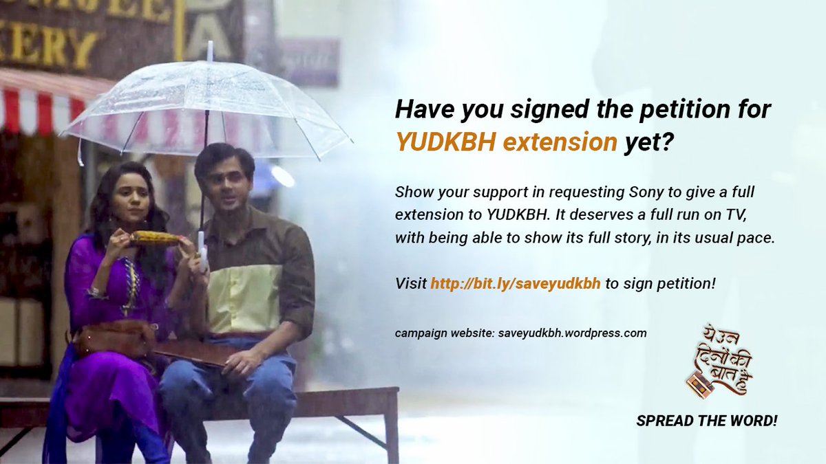 undinokapyaar's tweet photo. Have you signed the petition for YUDKBH extension yet? Do you know anyone who hasn't? Do your family members or friends watch the show? Get everyone to sign. Spread the word! β€π
#YehUnDinonKiBaatHai https://t.co/bgxsJOfFkw