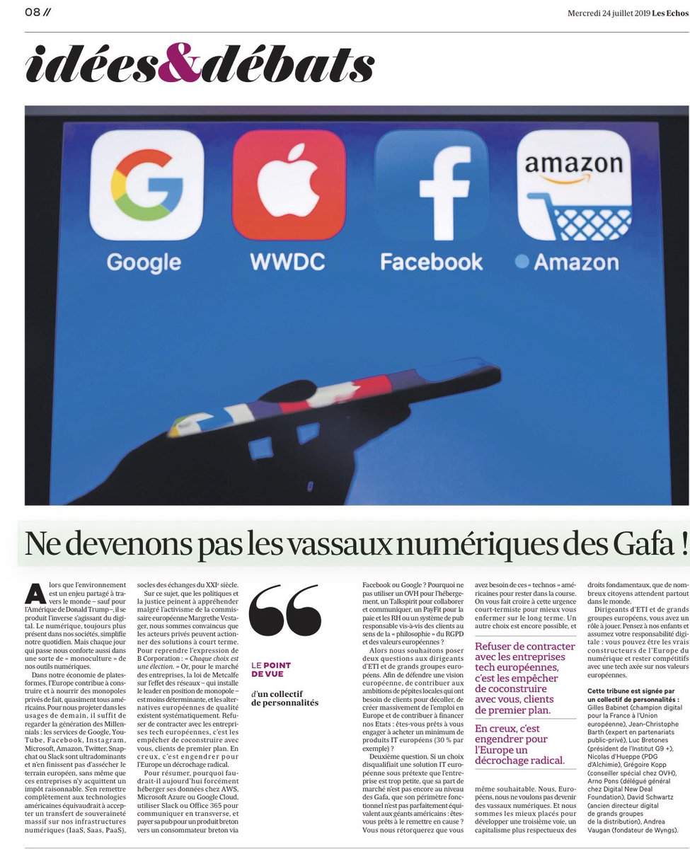 Dirigeants de grands groupes / ETI européens : engagez-vous à acheter un minimum de produits IT UE!

Appel cosigné avec <a href="/babgi/">Gilles Babinet</a> <a href="/ndhueppe/">Nicolas d'HUEPPE</a> <a href="/arnopons/">ARNO PONS</a> <a href="/davidschwartz/">Dave (dcartz.eth)</a> <a href="/andreavaugan/">Andrea Vaugan 🇩🇪🇫🇷🇪🇺</a> <a href="/bretones/">Luc Bretones</a> <a href="/jcbarthcoullare/">Jean-Christophe Barth 📯</a>