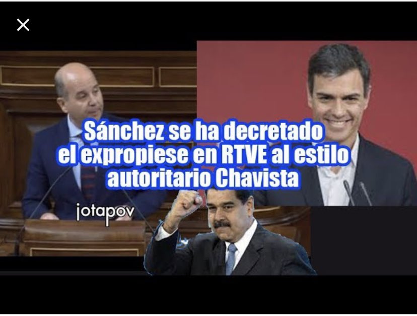 BettyJz2's tweet photo. Hasta Felipe González renunció a ideas marxistas antes de entrar al Gobierno

¿METERÁ Sánchez en el GOBIERNO a los COMUNISTAS por PRIMERA VEZ en España, por ambición personal?

CHAVISMO&amp;cía. en España

IGLESIAS SE LO COMERÁ vivo, y después a ver quien echa al MADURO ESPAÑOL https://t.co/Znrc8X5mAr
