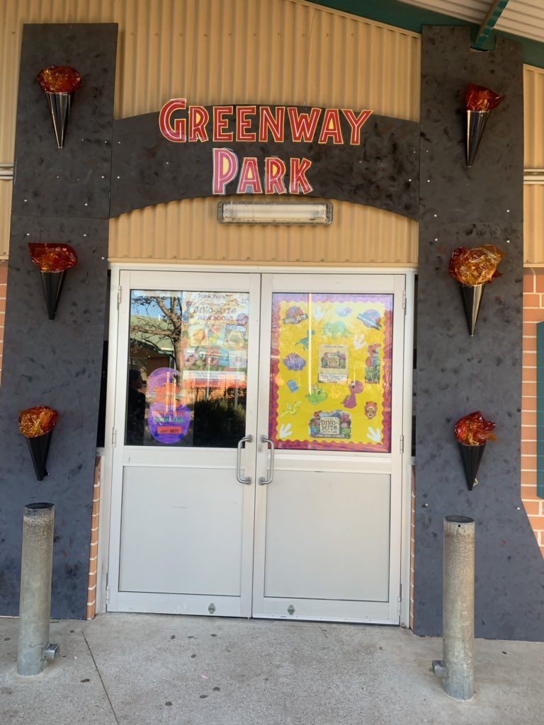 KeiraGarven's tweet photo. Our library teachers are Dino-Mite! 🦖 We are so lucky to have Mrs Scheepers @gaby9982 and Mrs Pryor at @GreenwayParkPS! They have done an amazing job getting the library ready for #EducationWeek! @Scholastic 🦖 🦕 https://t.co/CjebxJvgvi